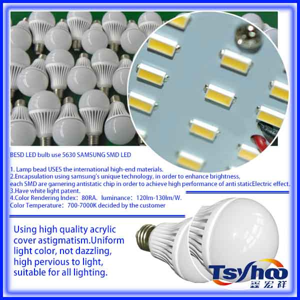 270 Degree Ra>80 100lm/W 10W LED Bulb Light